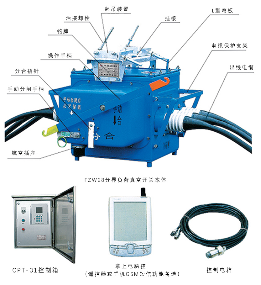 FZW28分界負荷真空開關(guān)本體